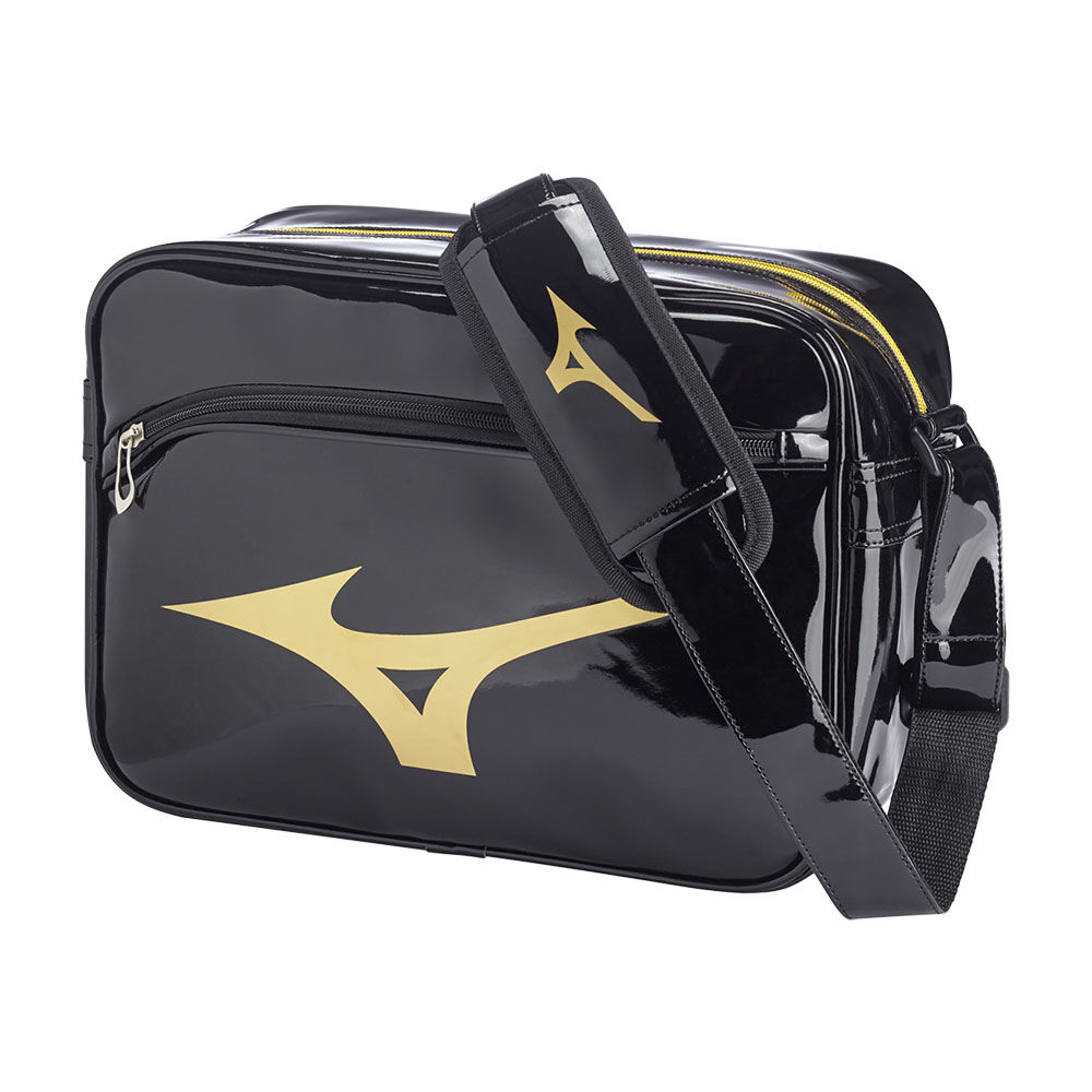 Bolsa Mizuno RB Enamel S Hombre Negras/Doradas Comprar OJLC-39825